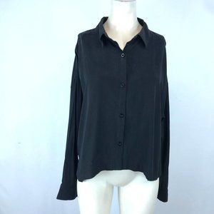 Madewell Black Button-Up Top